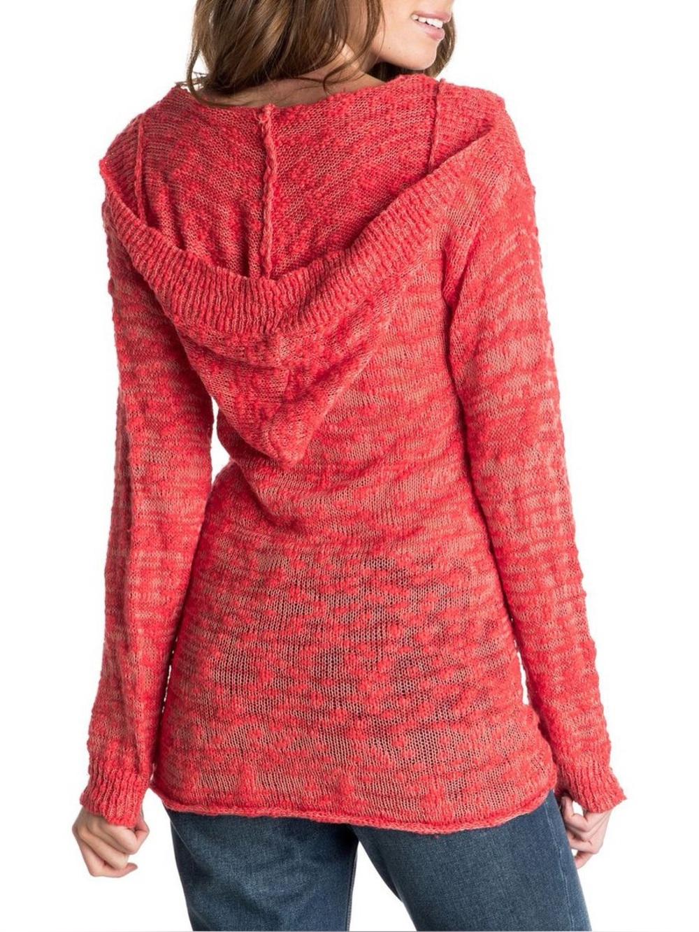 Roxy Coral Hooded Marled Knit Sweater